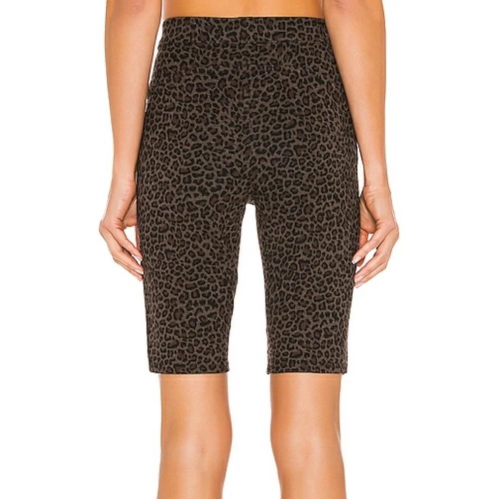 Blanknyc Ponte Zip Leopard Bike Short NWT
